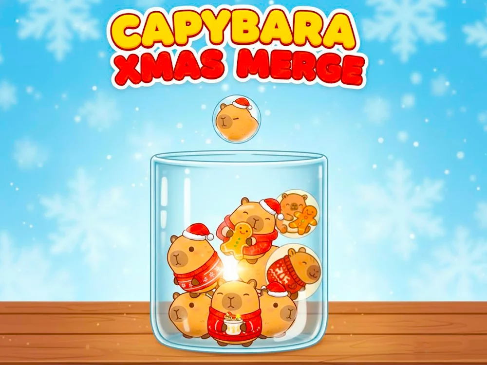 Capybara Xmas Merge: Combine Cute Capybaras Game Online